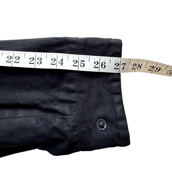 Taylor Supply Waxed Canvas Barn Coat Mens sz L Black Chore Field Jacket Preppy - Picture 6 of 8